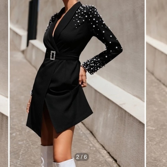 Pearl detail blazer dress - Picture 5 of 6